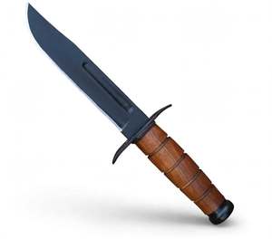 Cuchillo de Camping Hecho a Mano Personalizado, Acero con Recubrimiento Negro, Punta Caída, Mango de Madera Ranurado, Doble Protección, DIY OEM para Exteriores - Product Image 6