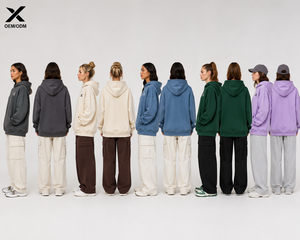 Sudaderas con Capucha Extra Grandes y Holgadas, 100% Algodón Felpa, Transpirables, Casuales, con Capucha, Manga Larga, Logotipo X en la Parte Delantera, Sudaderas Largas Tipo Pullover - Product Image 2
