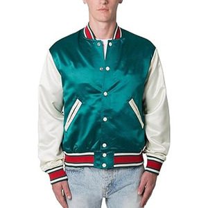 Wholesale High Quality Waterproof Spring Nylon Flight Satin <b>Jacket</b> for Men Custom Logo Plus Size Satin Varsity <b>Jackets</b> for Men - Product Image 1