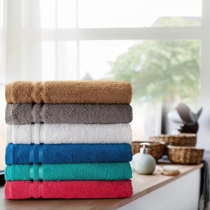 Premium Absorbent <b>Bath</b> <b>Towel</b> Heavy GSM Soft Cotton Quick Dry Smooth Texture Wholesale OEM Manufacturing Solid Color Terry Cloth - Product Image 5