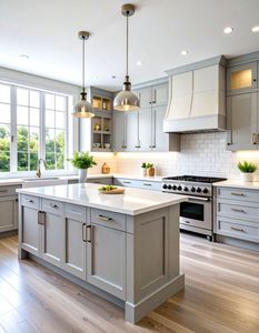 Gabinetes de Cocina Multifuncionales SANYANG Personalizados, Puertas de MDF de Madera de Abedul, Estilo Francés Moderno, Juego de Gabinetes de Cocina a Precio de Fábrica - Product Image 1