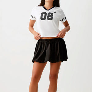 Vente en gros de maillots de football américain pour femmes, col en V, manches courtes, polyester, haut de sport, logo personnalisé, fabricant OEM en vrac, États-Unis - Product Image 3