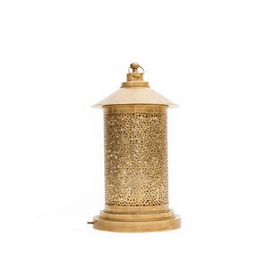 New <b>Moroccan</b> Brass Cylinder Lantern Handmade Eco-Friendly Customizable Hollow Perforated Design Durable Home <b>Decoration</b> Indoor - Product Image 1