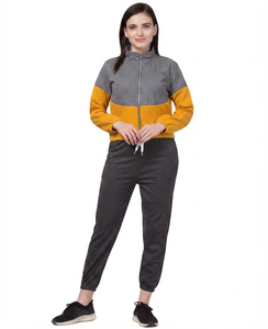 Women's Fitness Tracksuit Set Premium Athletic <b>Jacket</b> with Matching Sweatpants for Everyday Performance - Product Image 2