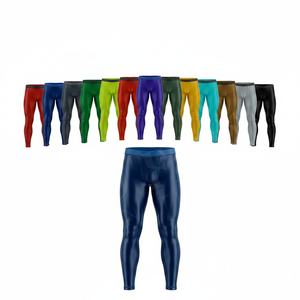 Leggings de Compresión de Color Liso de Primera Calidad, Brillantes, para Gimnasio, Deportes, Running, Yoga, Fitness, Pantalones Personalizados con Estampado - Product Image 1