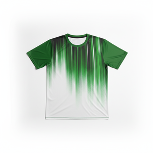 Men's Green Gradient Quick Dry <b>Compression</b> <b>Shirt</b> Short Sleeve Sublimation Print Sport Top - Product Image 3