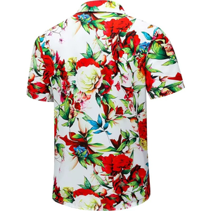 Camisa Hawaiana Extra Grande para Hombre, Estampado de Palmeras, Verano, Playa, Manga Corta, con Botones - Product Image 4