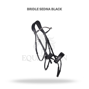 Bridon d'équitation anglais SEDNA BRIDLE BLACK, taille complète, pour le confort du cheval - Product Image 2