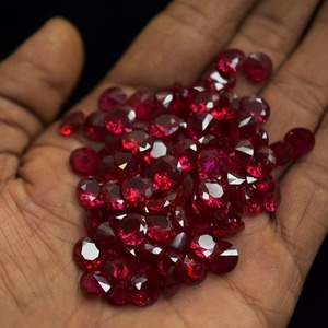 Rubis rouge AAA 5 mm, rond, taillé, calibré, pierre précieuse certifiée, lot de pierres précieuses en vrac, prix de gros, pour la fabrication de bijoux - Product Image 3