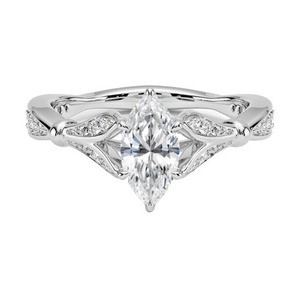 Elegante Anillo de Cristal Blanco Plateado para Mujer, Anillo de Joyería de Moda Brillante para Boda, Compromiso, Aniversario - Product Image 1