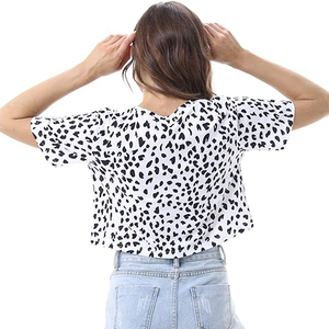 T-shirts courts pour femmes en coton 100% léger et écologique, respirants, à séchage rapide, vêtements décontractés pour l'été, style tendance - Product Image 3