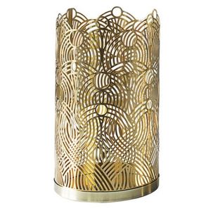 Ensemble de 4 lanternes en métal doré géométriques de luxe, porte-bougies votives en maille métallique, centre de table pour hôtel, fête et décoration de chambre - Product Image 2