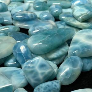Vente en gros de pierres précieuses naturelles de qualité supérieure, Larimar bleu ovale, forme multiple, pierres précieuses en vrac pour la fabrication de bijoux, prix de gros assuré - Product Image 4