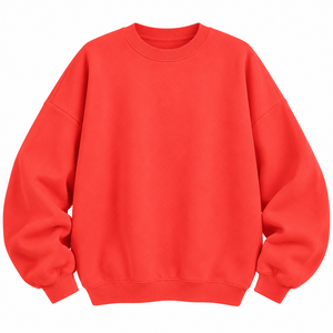 Sweat-shirt gris surdimensionné à col rond et épaules tombantes pour femme, vente en gros, vêtements vierges en vrac pour marques de mode USA, UK, Europe - Product Image 3