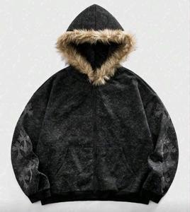 Ropa Urbana con Efecto Brillante, Personalizada, de Alta Calidad, con Estampado de Diamantes de Imitación, Estilo Desgastado por el Sol, Talla Grande - Product Image 2