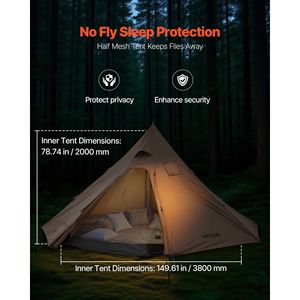 Caliente tienda de campaña de invierno portátil para 4 personas impermeable refugio de 4 estaciones falda de nieve fácil configuración para pesca mochilero tienda interior - Product Image 2