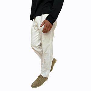 <span class=keywords><strong>Pantaloni</strong></span> in <span class=keywords><strong>Lino</strong></span> Gingtto per <span class=keywords><strong>Uomo</strong></span>, Casual e Leggeri, Stile Streetwear - Product Image 3