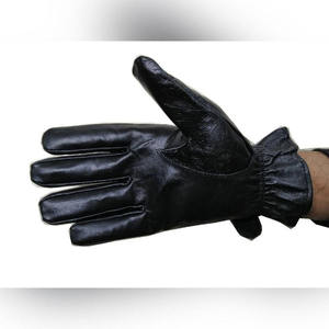 Nouveau design de mode, gants en cuir pour femmes, gants chauds d'hiver noirs, design personnalisé, gants en cuir véritable - Product Image 3
