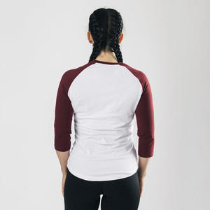 T-shirt pour femme de luxe, doux, à manches 3/4, col rond, coupe ajustée, 100% coton, respirant, écologique, T-shirt pour femme à manches 3/4 - Product Image 2
