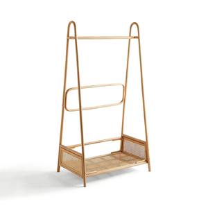 Porte-vêtements en rotin, excellent rapport qualité-prix, sur pied, écologique, avec rails pour vêtements - Product Image 4