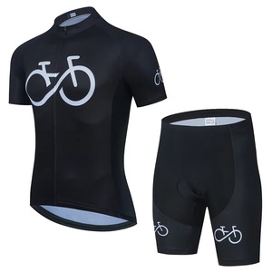 <b>Men</b> Cycling Jersey Set <b>Short</b> Sleeve Breathable Bike Shirt Quick Dry Padded <b>Shorts</b> Summer <b>MTB</b> Road Bicycle Riding Suit Uniform - Product Image 2