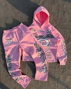 Custom Manufacturer Men Hoodie Sweatpants Set Streetwear <b>Tracksuit</b> - Product Image 2