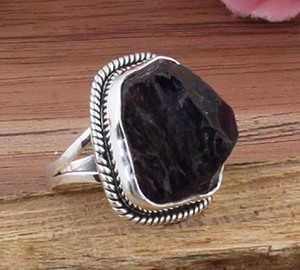 Natural <b>Turquoise</b> Sterling Silver Purple Gemstone <b>Ring</b> for Women Genuine February Birthstone Classic Wedding Jewelry Wholesale - Product Image 5