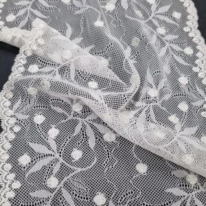 Tela Elástica de Encaje de Nailon/Spandex/Rayón de 20 cm, Ligera, para Vestidos, Ropa Interior, Color Personalizado, Calidad Premium Coreana - Product Image 4