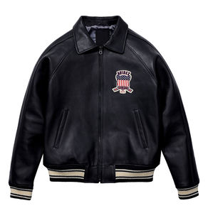 Veste de baseball en cuir personnalisée pour homme, style universitaire, collection hiver-printemps, fabrication OEM - Product Image 2