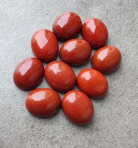 Piedra preciosa ovalada de jaspe rojo natural, piedra suelta para fabricación de joyas, suministros de artesanía, coleccionable - Product Image 3