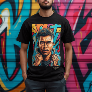 เสื้อยืดสตรีทแวร์ผู้ชาย ผ้าฝ้าย 100% คุณภาพสูง พิมพ์ลายกราฟิก สไตล์ลำลอง พร้อมบริการ OEM ODM ปรับแต่งได้ - Product Image 6