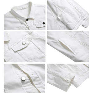 Veste en coton pour homme personnalisée à 100% en coton, veste en jean streetwear pour homme avec logo brodé personnalisé - Product Image 3