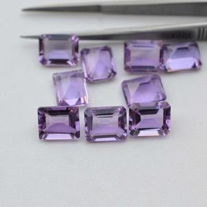 3x5mm To 10x14mm Natural Purple Brazil Amethyst Faceted Octagon Cut Bulk Polished Loose Gemstone At Factory Customized Cut Size - Product Image 3