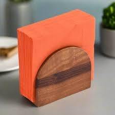 Porte-serviettes en bois moderne pour table, organiseur de mouchoirs durable fait à la main pour restaurant et hôtel - Product Image 2