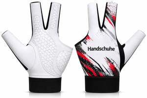 Fingerless Billiards <b>Gloves</b> Unisex PU Material Sublimation Print Ambidextrous Billiard <b>Pool</b> <b>Glove</b> Left Hand 3-finger Snooker Cue - Product Image 2