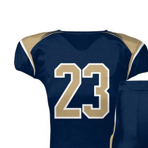 Nouveau style imprimé, grande taille, couleur unie, taille personnalisée, manches courtes, respirant, séchage rapide, 100% polyester, uniforme de football américain - Product Image 4