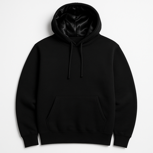 High Street Wear Hoodie 100% Polyester Coton Tricoté OEM Couleur Unie Manches Longues Avant Poche Kangourou À Capuche Mode Crocheté - Product Image 6