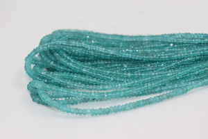 Perles Rondelle à Facettes en Apatite Ciel de 18 Pouces de Qualité AAA 3.5-5mm Pierre Naturelle - Product Image 5