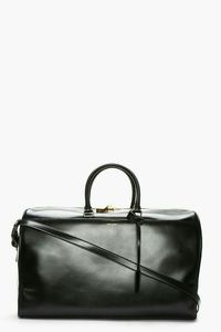 Sac de voyage unisexe en cuir rouge avec fermeture éclair, grande capacité, style vintage, sac de week-end 20-35L - Product Image 3