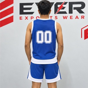 Ensemble d'uniformes de basketball personnalisés pour hommes, maillot et short bleu royal avec bordure blanche, nom et numéro de l'équipe, nouveau design, service OEM, vêtements d'équipe - Product Image 2