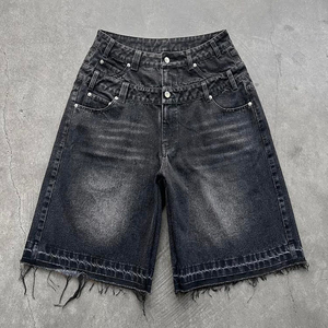 Nouveauté : Shorts en jean pour homme, style streetwear, avec 4 poches, personnalisables, durables, anti-rétrécissement, en tissu denim sur mesure - Product Image 1