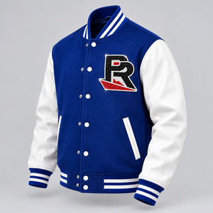 Chaqueta Varsity de Animadores para Hombre con Estilo, Emblema de Diamantes de Imitación, Chaqueta Bomber Personalizada con Letras, Chaqueta de Equipo de Animadores con OEM ODM - Product Image 2