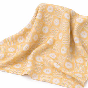 Tela de Algodón Voile Ligera Estampada a Mano Pinksa, Diseño de Hojas Amarillas y Azules, 90 GSM, Hilo 60S60S de Rajastán - Product Image 6
