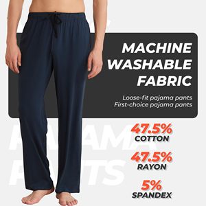 Men's Running <b>Trousers</b> 100% Cotton Solid Joggers Pants Soft Yoga Lightweight Athletic Lounge Casual Pants with Pockets Sleep <b>Pj</b> - Product Image 2
