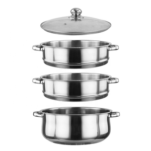 Casserole vapeur en acier inoxydable de qualité supérieure avec construction robuste, couvercle hermétique et poignées résistantes à la chaleur - Product Image 1
