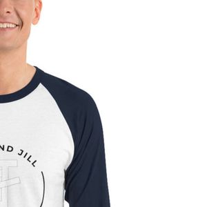 T-shirt Raglan à Manches 3/4 Blanc et Bleu Marine en Coton Doux, Style Baseball Contrastant, Décontracté pour Tous les Jours, Idéal pour les Papas - Product Image 5