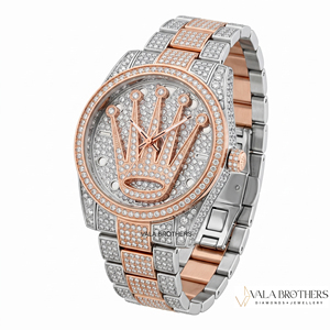 Reloj de Lujo con Diamantes para Mujer, Analógico de Cuarzo, Acero Inoxidable, Chapado en Oro Rosa, Correa de 42 mm, Esfera Redonda, Cierre Desplegable - Product Image 1