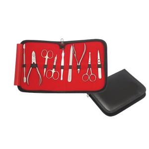 9pcs Luxurious Stainless Steel Manicure Pedicure <b>Nail</b> Care Tool <b>Kit</b> <b>Professional</b> High Quality Instruments Set with Travel Case - Product Image 2