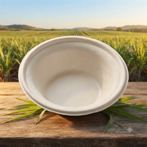Bol compostable en bagasse de canne à sucre de 6 oz pour l'emballage alimentaire à emporter - Product Image 1