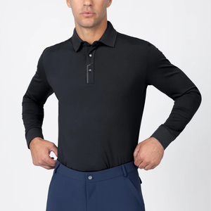 Chemise d'équitation respirante pour homme, coupe ajustée, avec fermeture auto-agrippante, manches longues, pour concours - Product Image 6